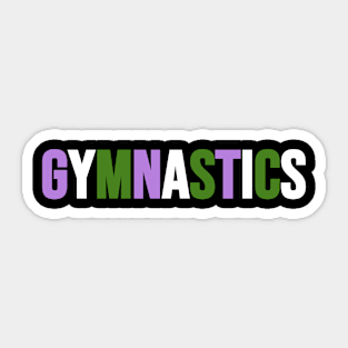 GYMNASTICS (Genderqueer flag colors) Sticker